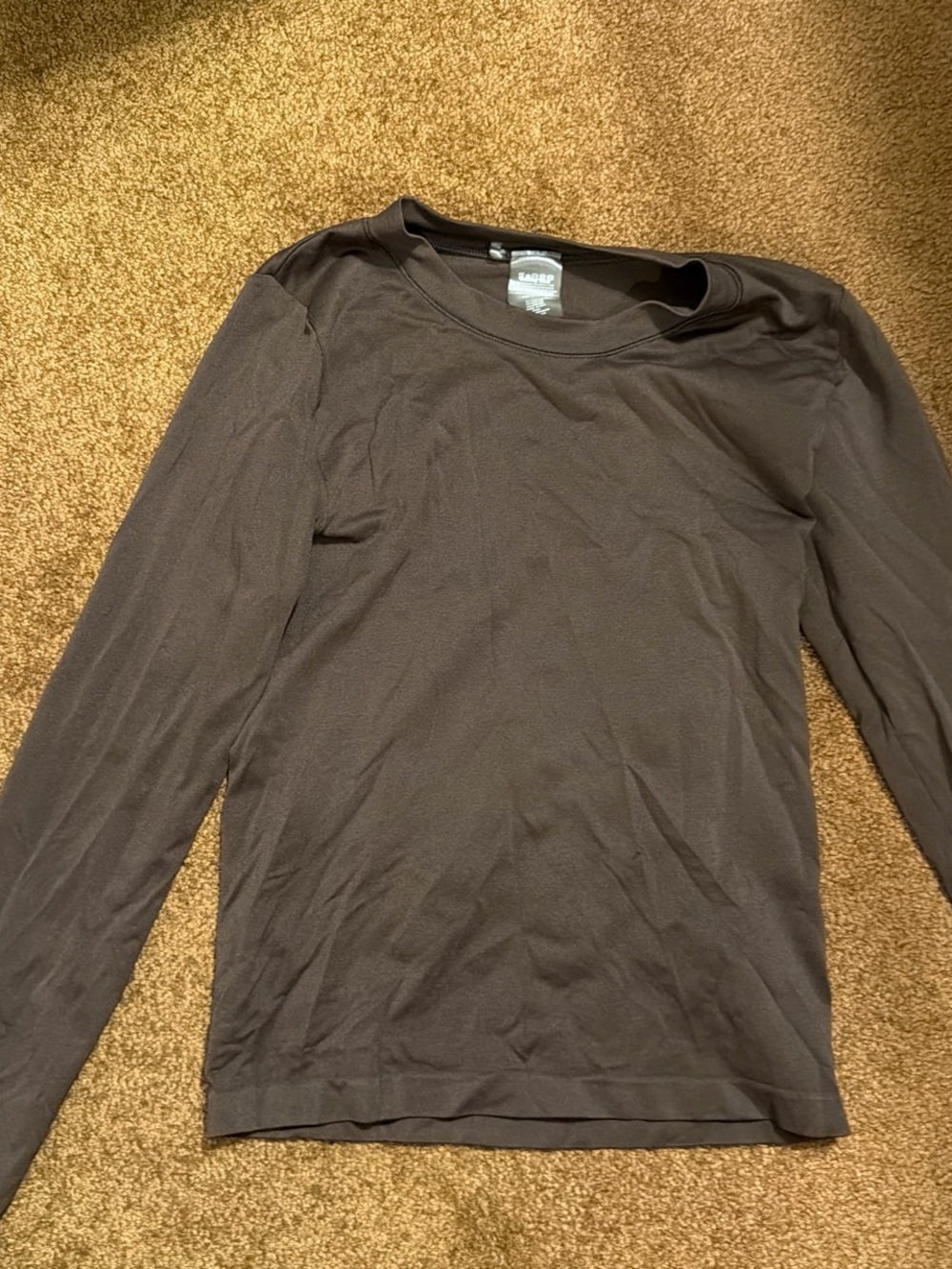Aritzia Seamless Long-Sleeve Crew Tee - Brown